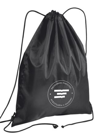 Sportska torba s vezicama - crna